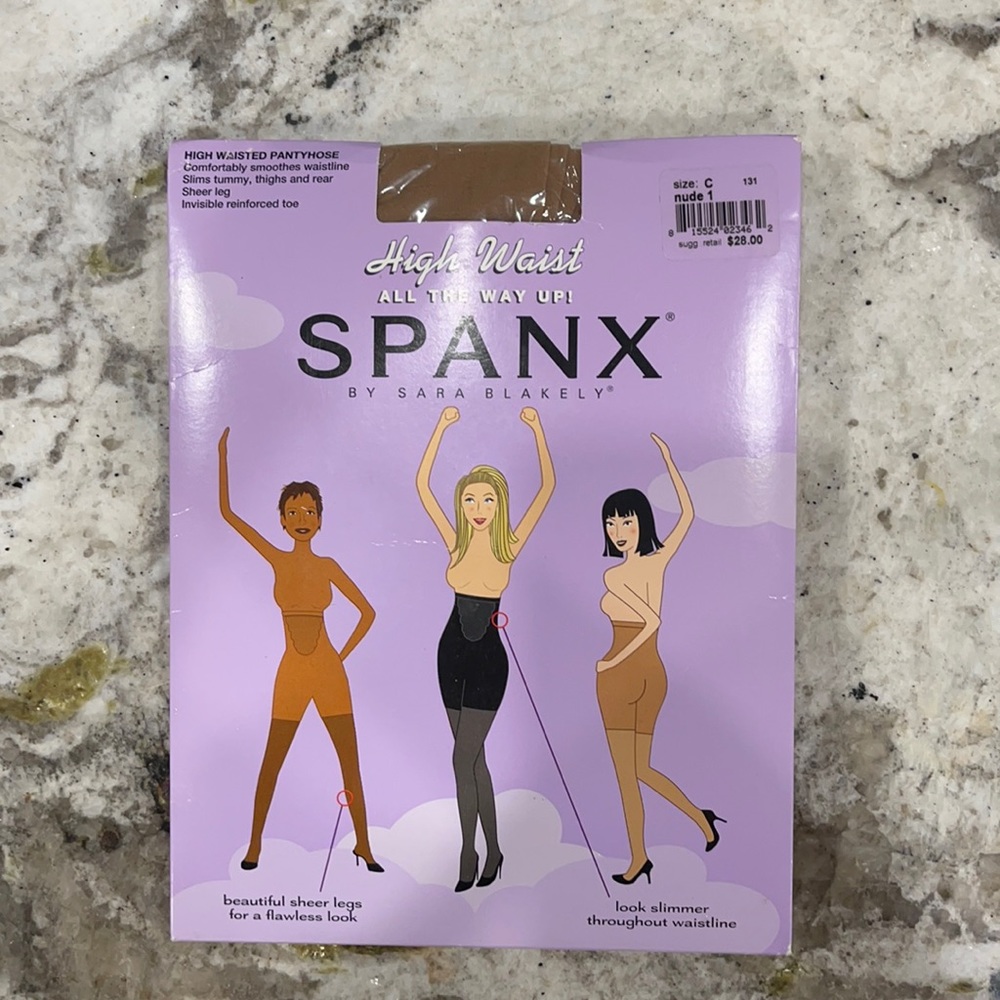 SPANX “High Waist All the Way Up” Pantyhose - Nude 1 - Size C